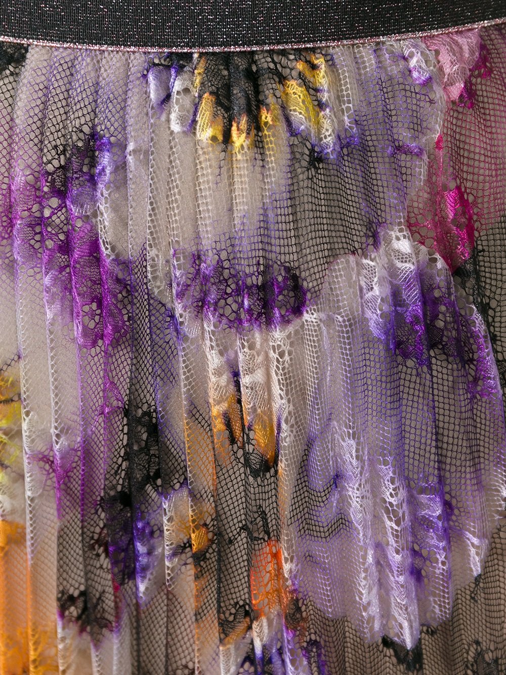 pleated pansy lace skirt