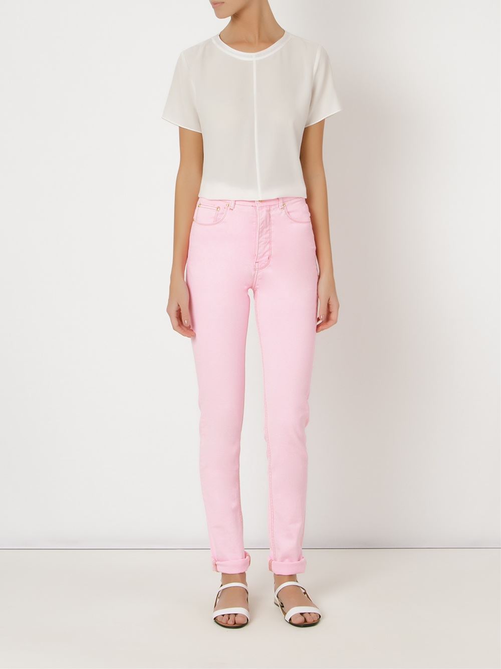 high waist flared trousers