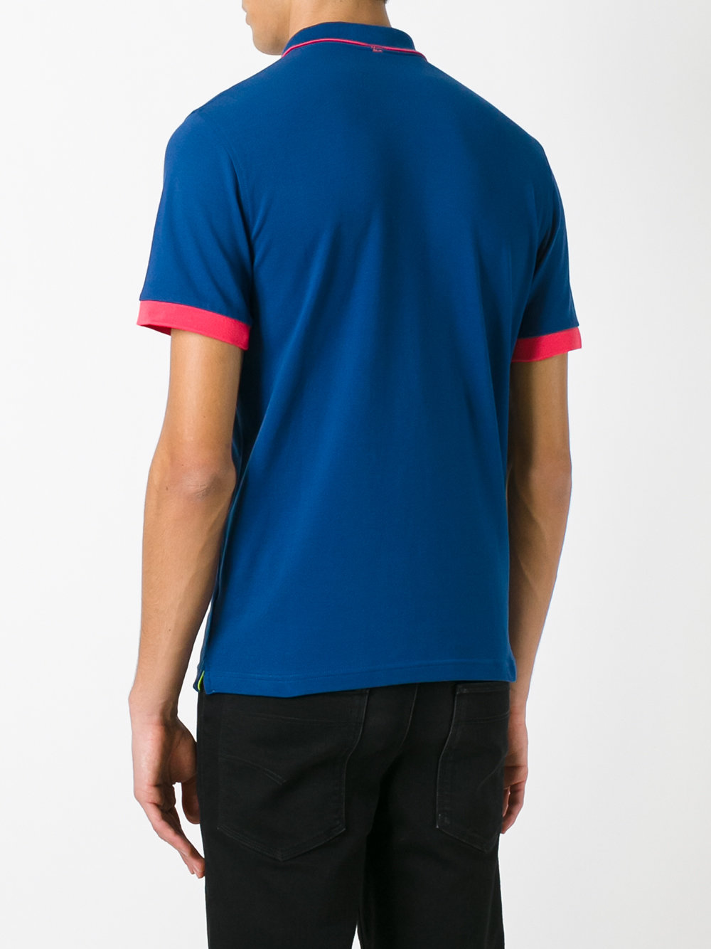 contrast polo shirt