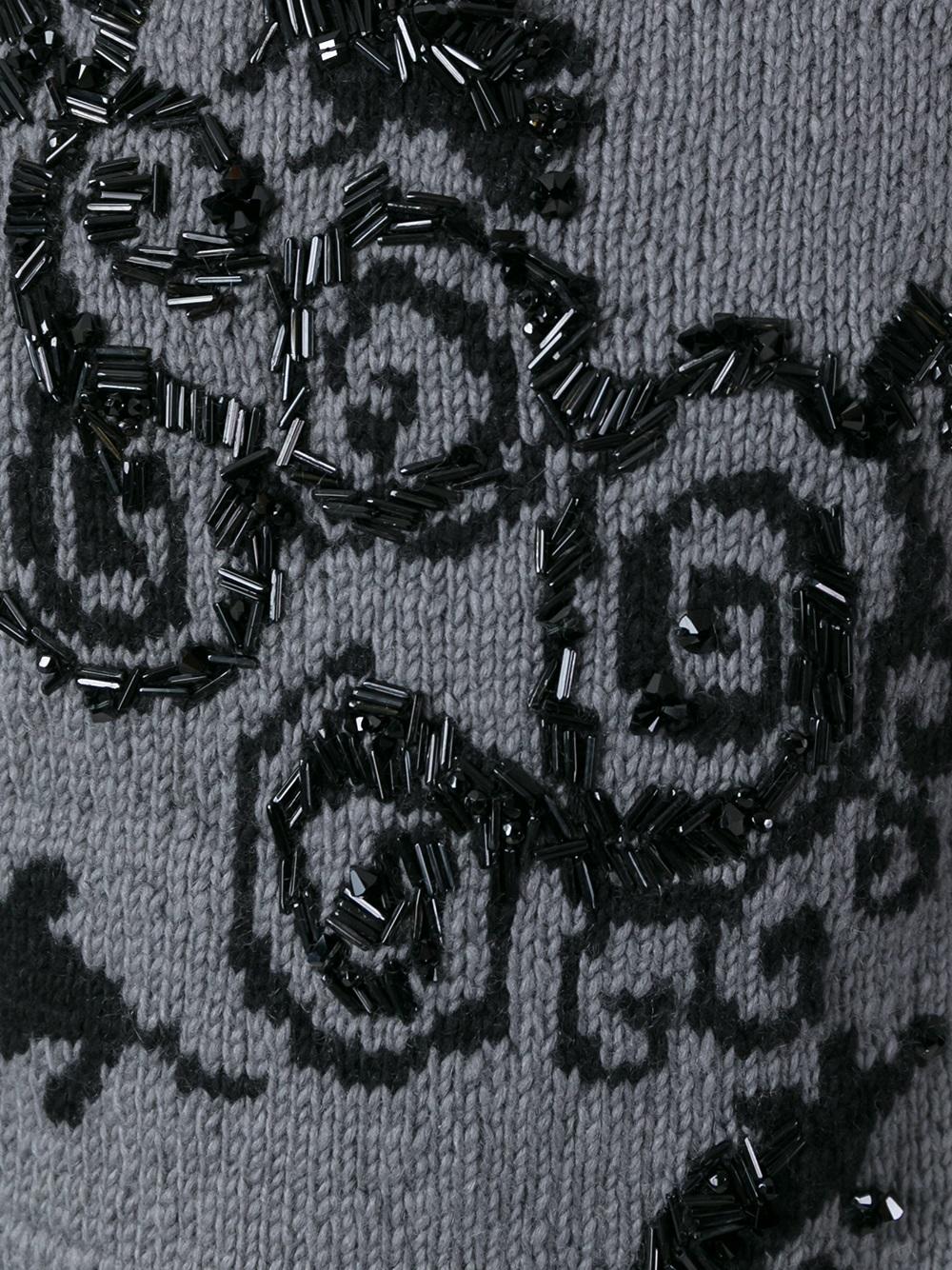distressed knit jumper