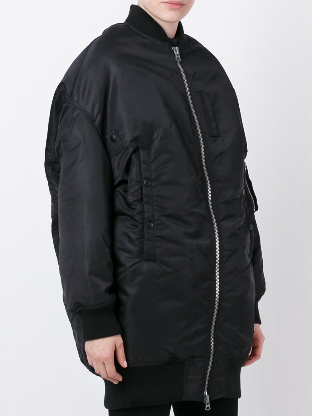 long length bomber jacket