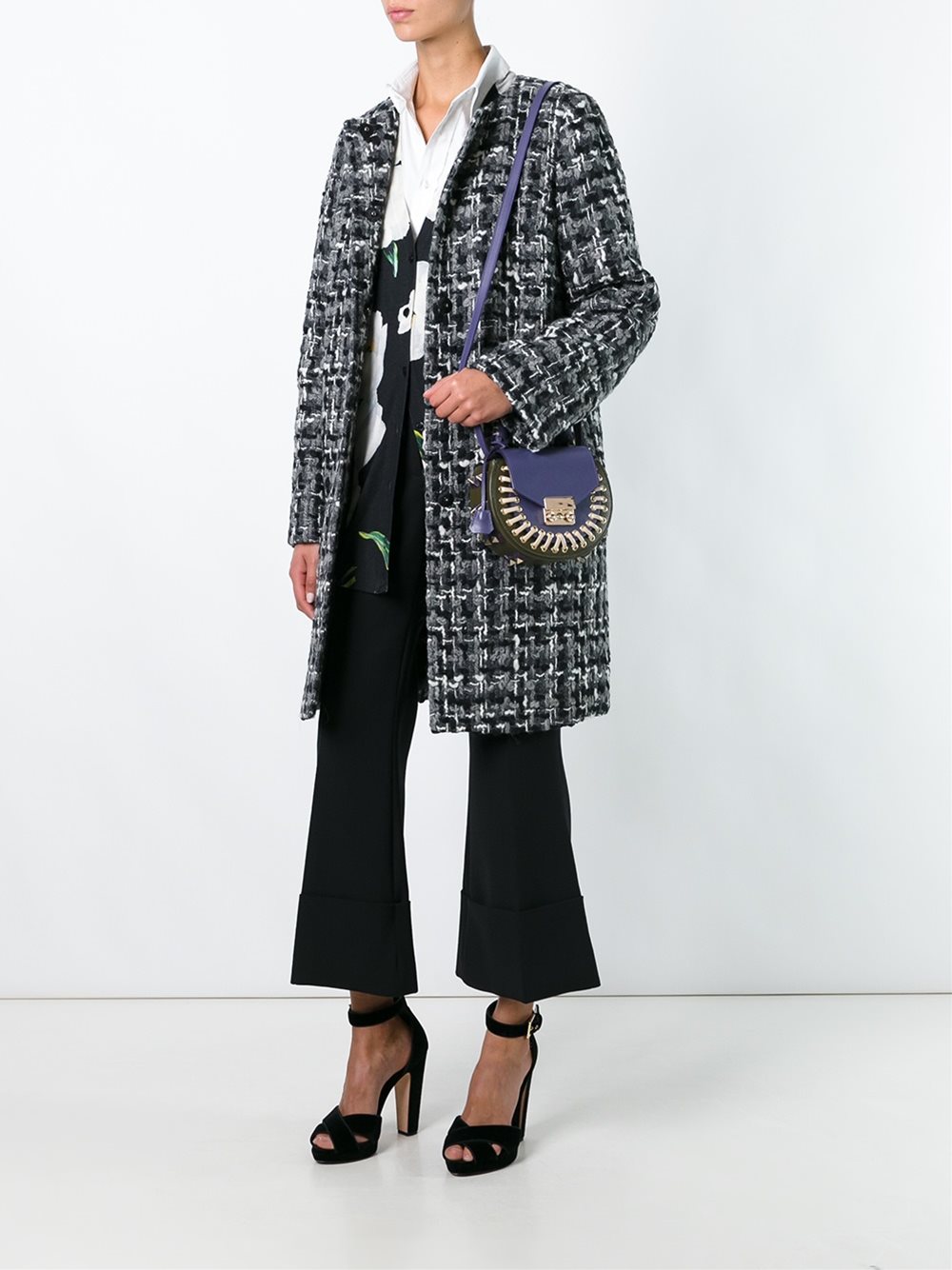 slim fit boucle coat