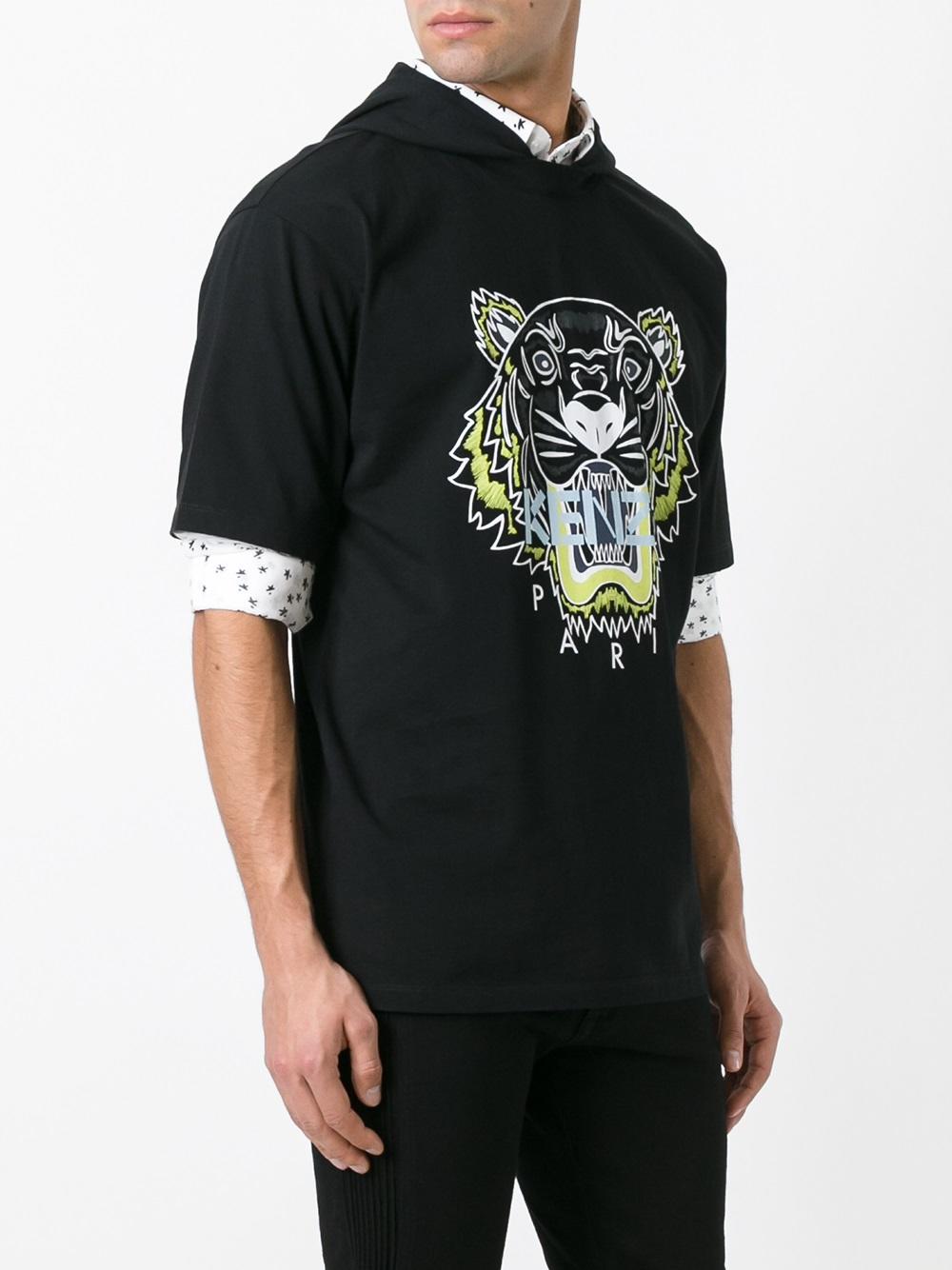 Tiger hooded T-shirt