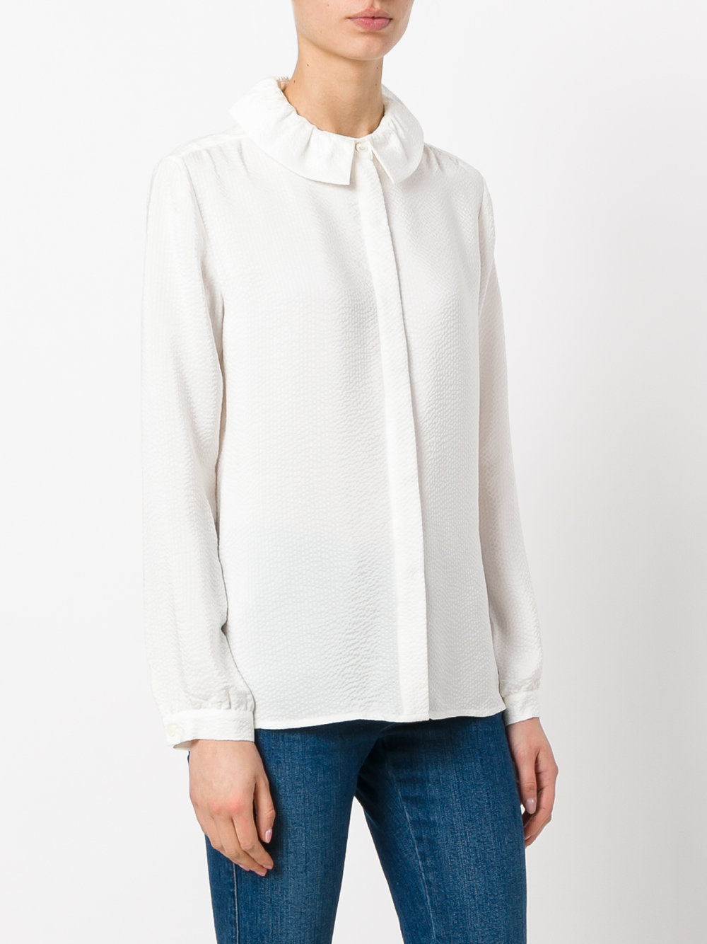 frill collar shirt