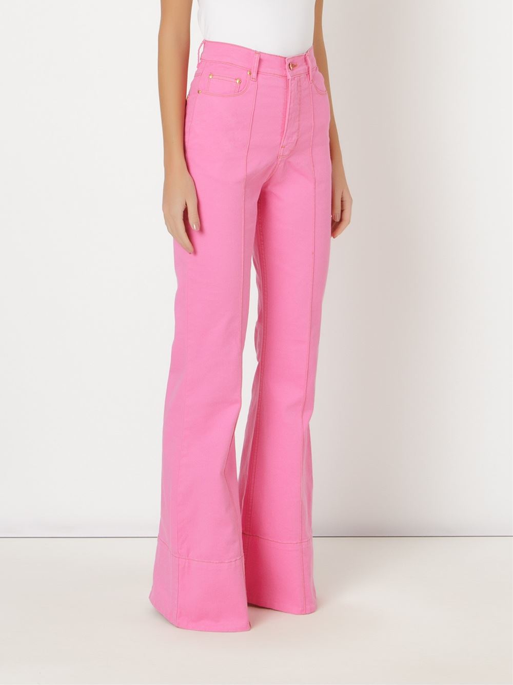 high waist flared trousers