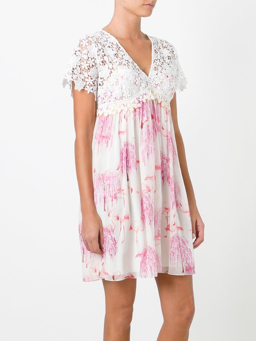 floral lace babydoll dress