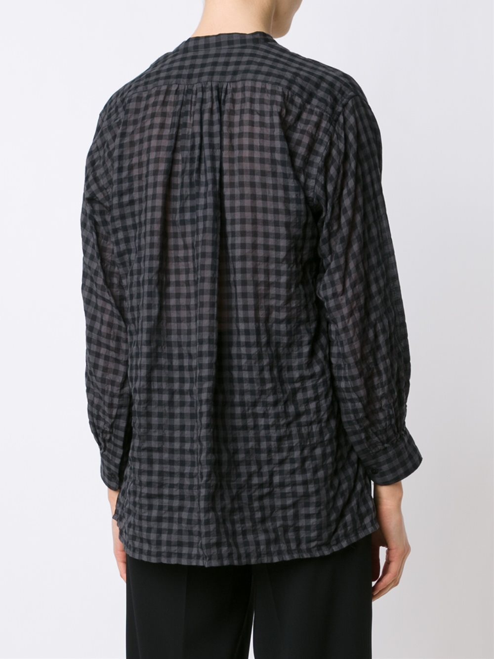 checked blouse