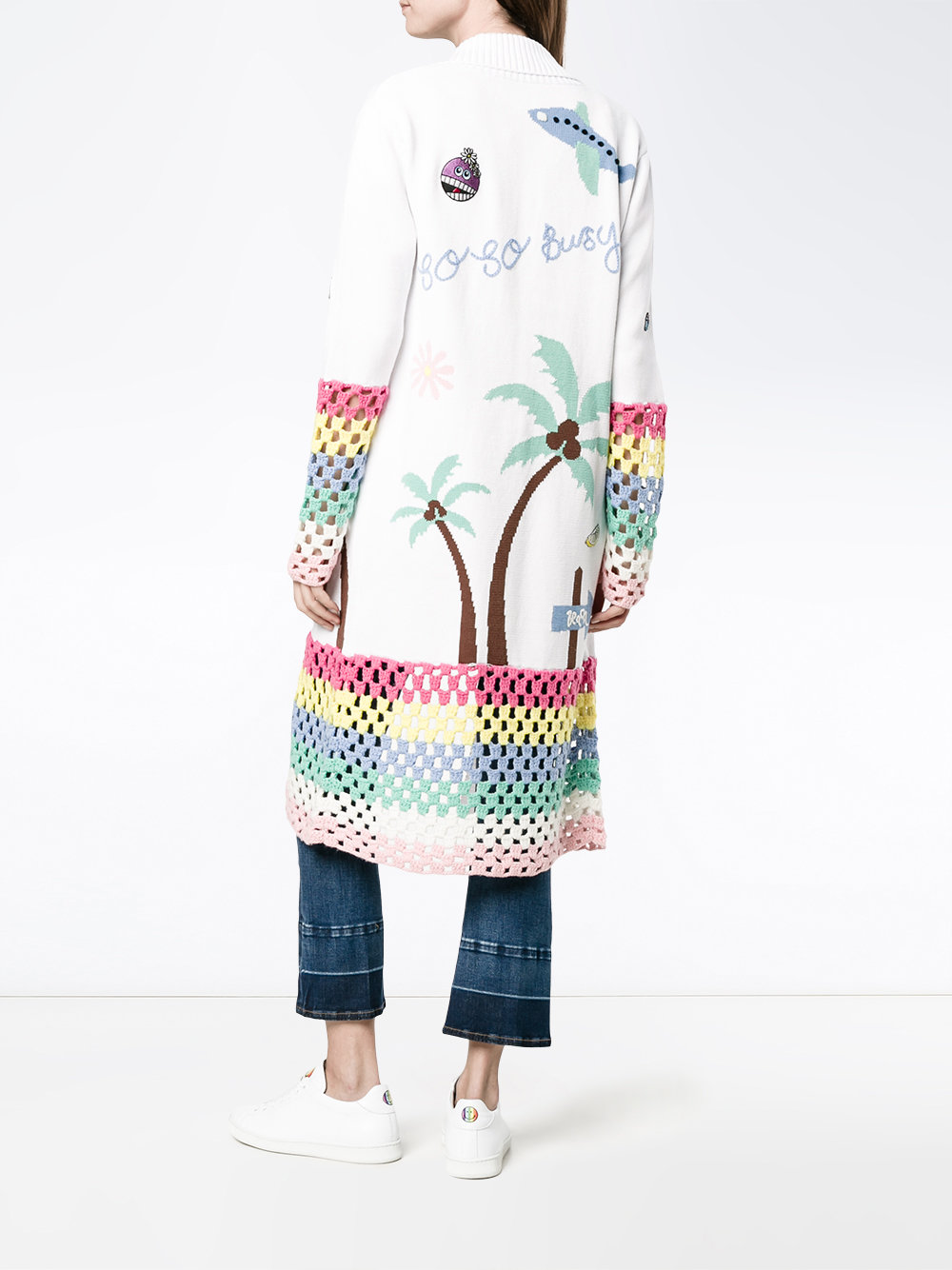 crochet trimmed cardigan