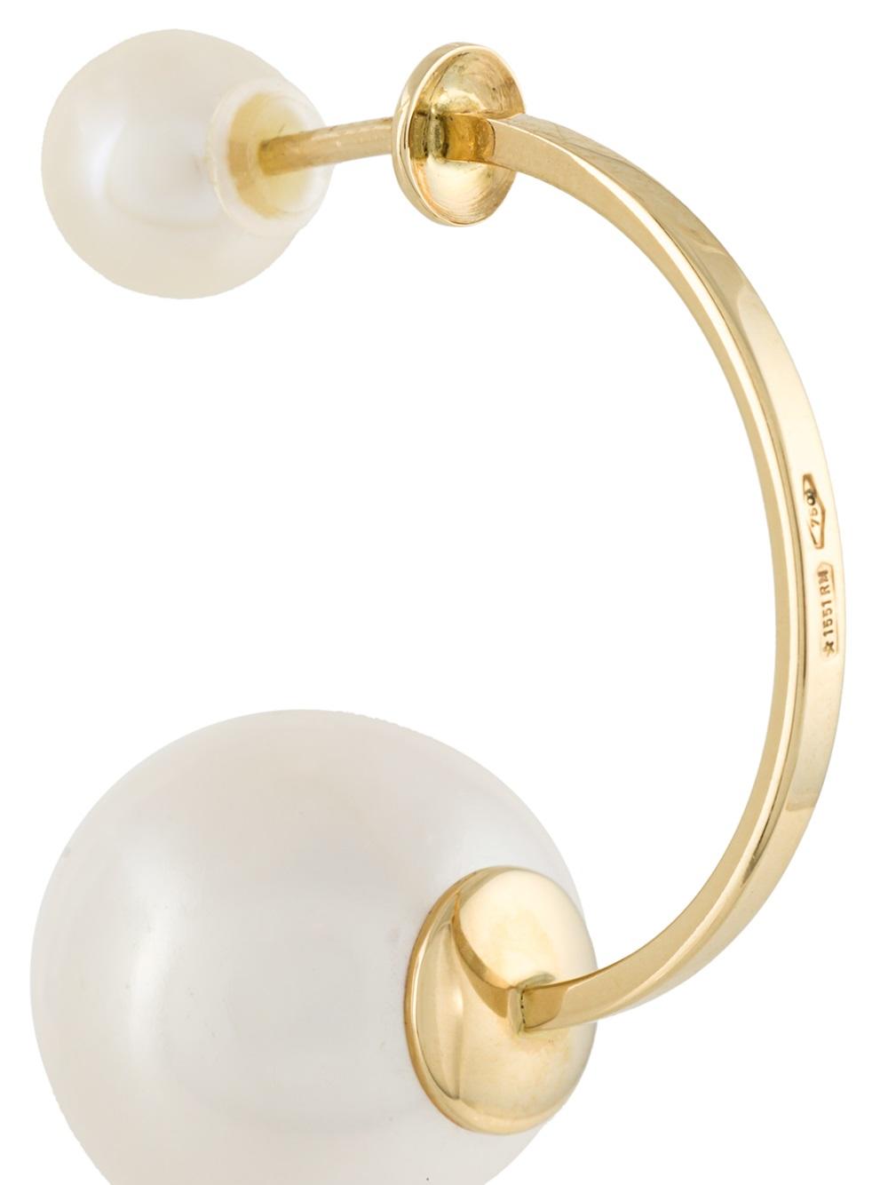 'Pearl & Hoop' diamond earrings