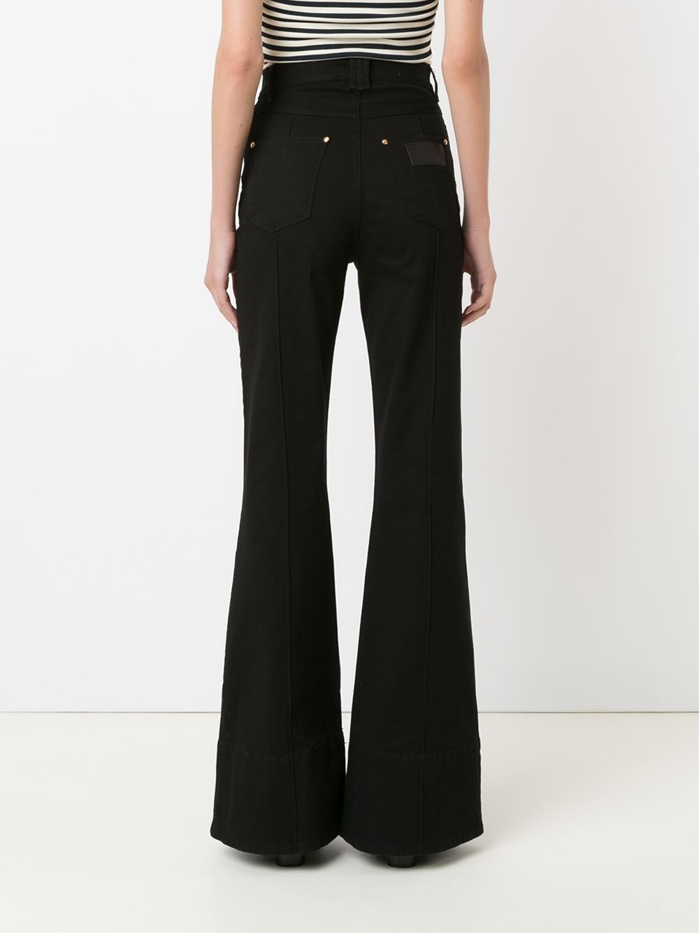 high waist flared jeans
