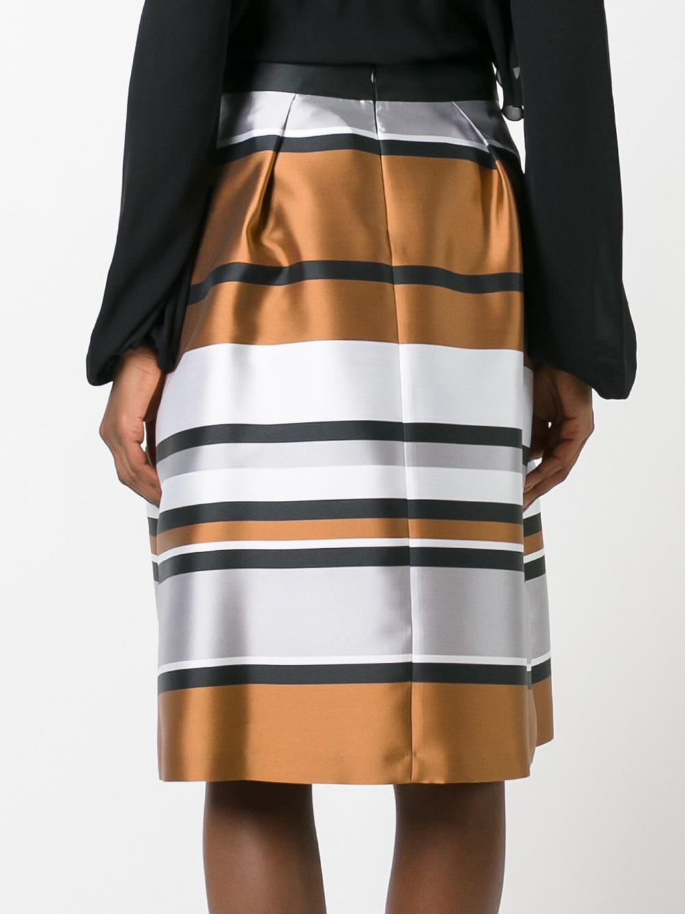 metallic A-line skirt