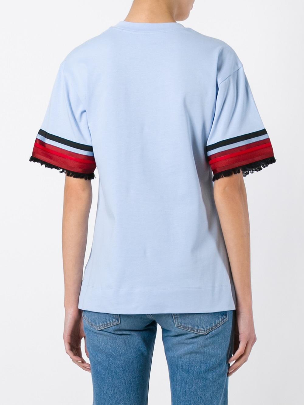 embellished sleeve T-shirt