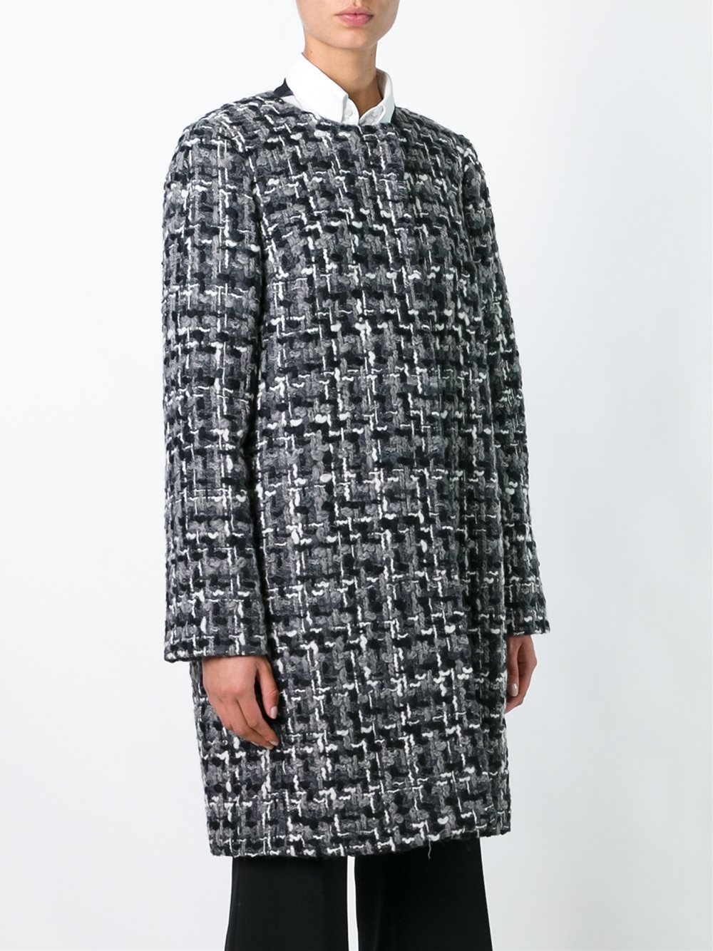slim fit boucle coat