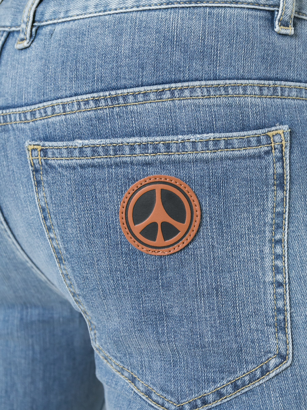 patch detail skinny jeans