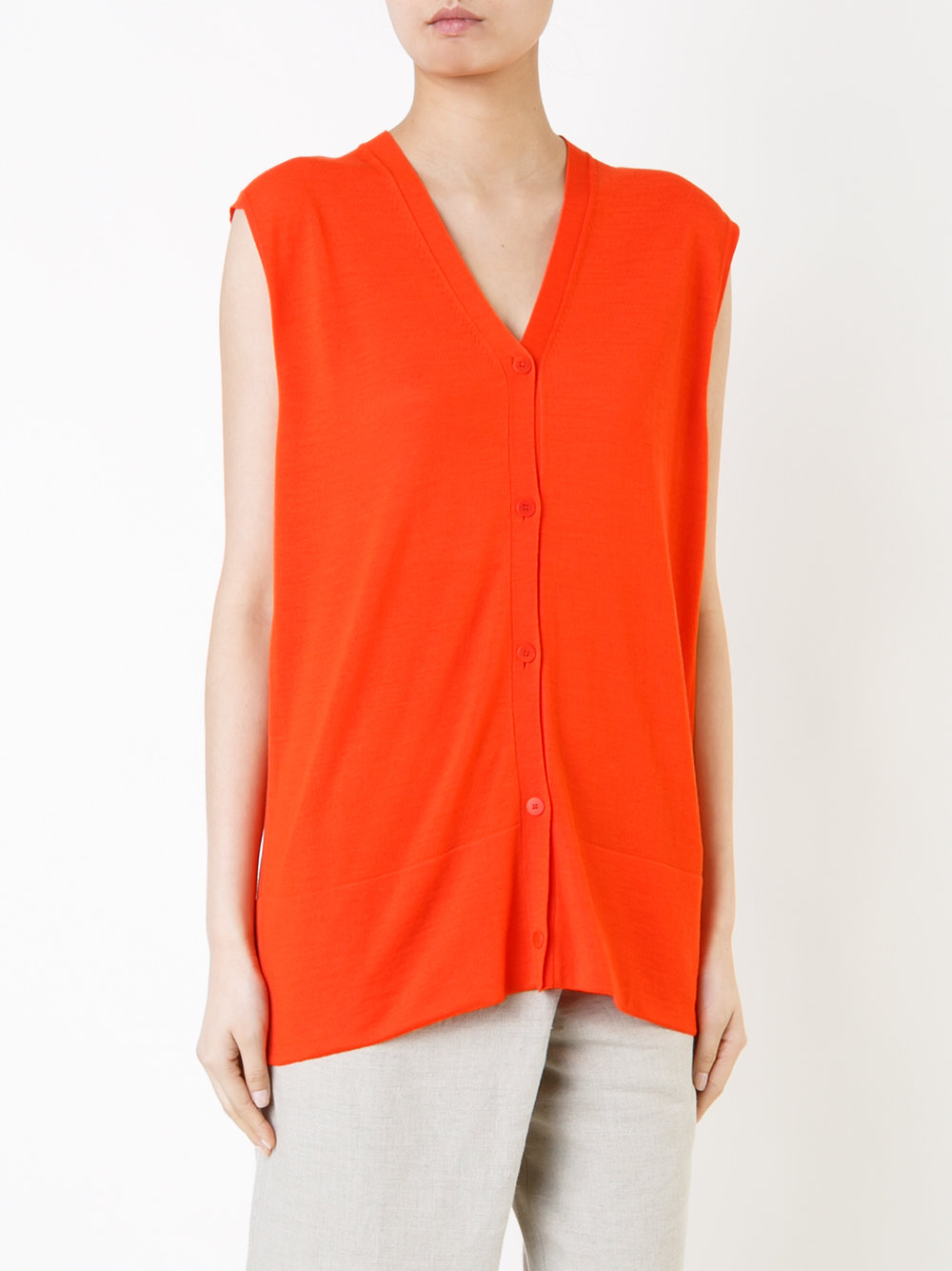 sleeveless cardigan