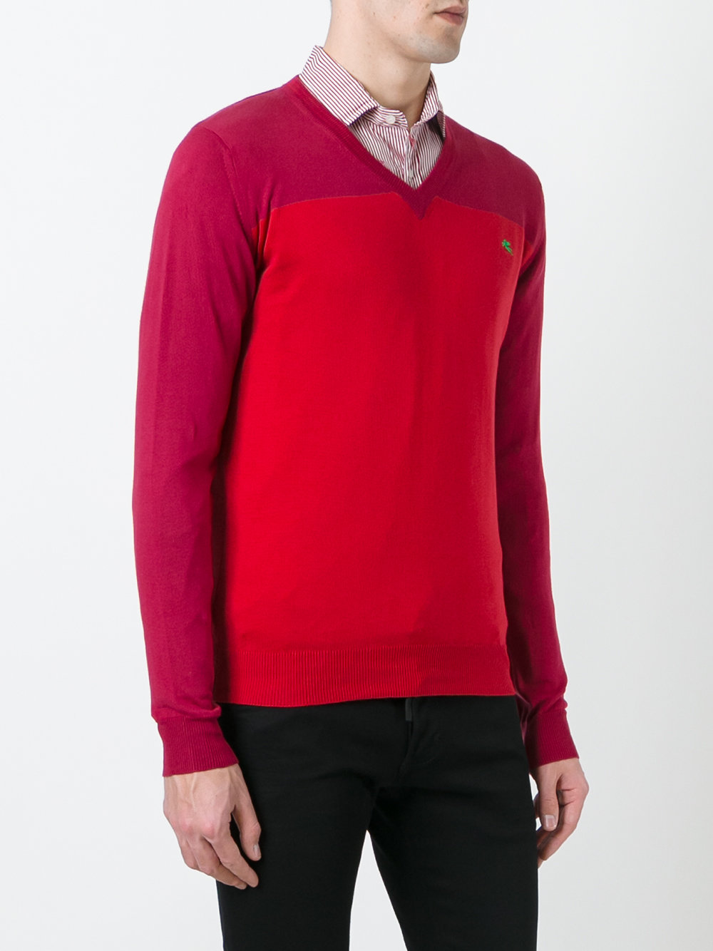 tonal V-neck jumper