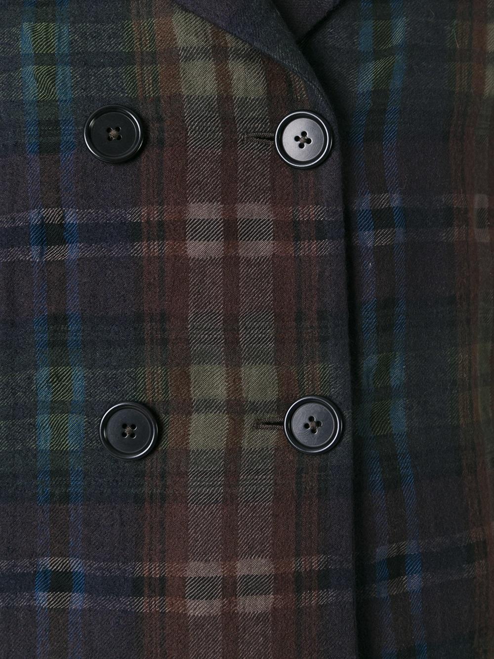 checked short coat