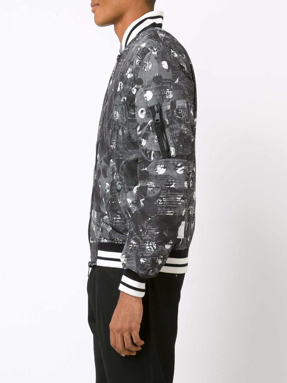 jacquard bomber jacket