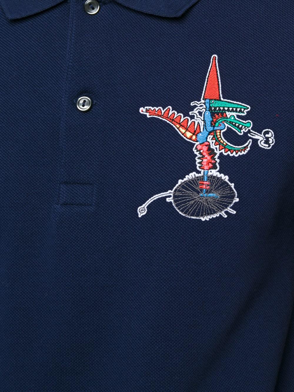 Lacoste x Jean-Paul Goude标志印花polo衫