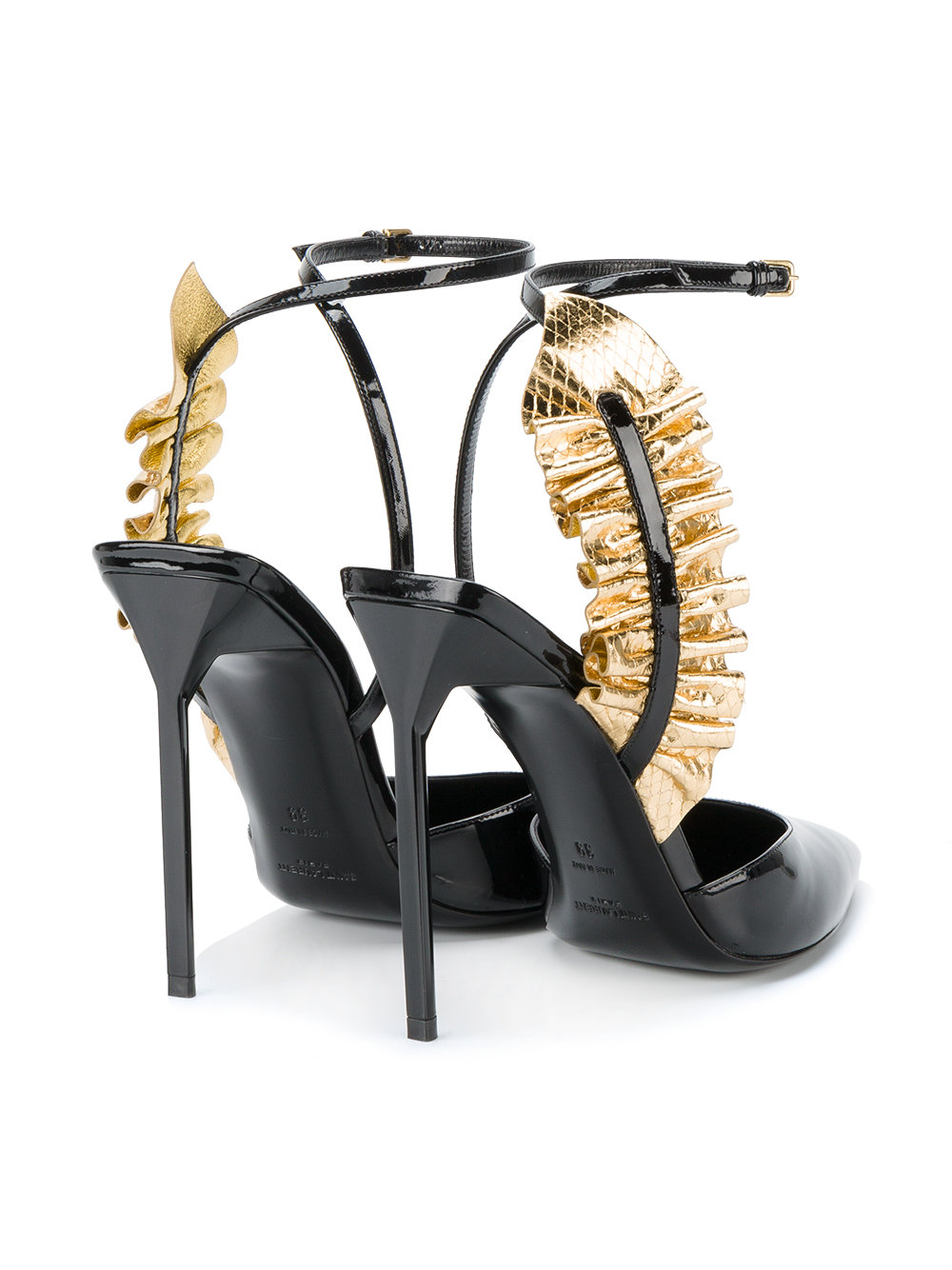 Edie ruffle ankle strap sandals