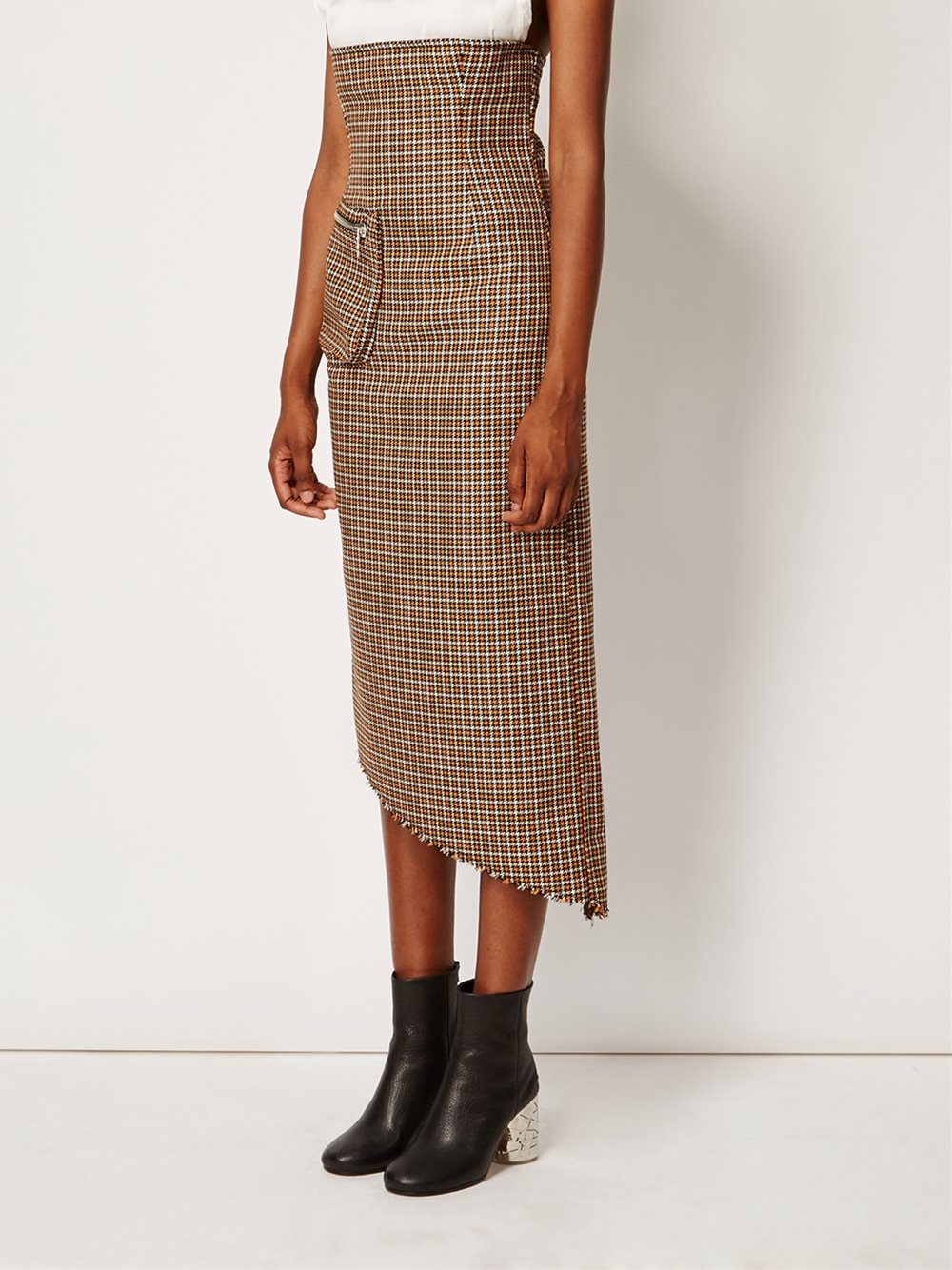 houndstooth wrap dress 