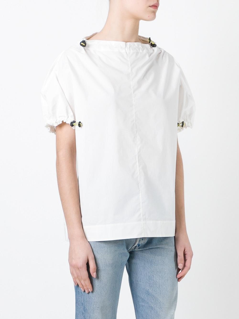 drawstring short sleeve top