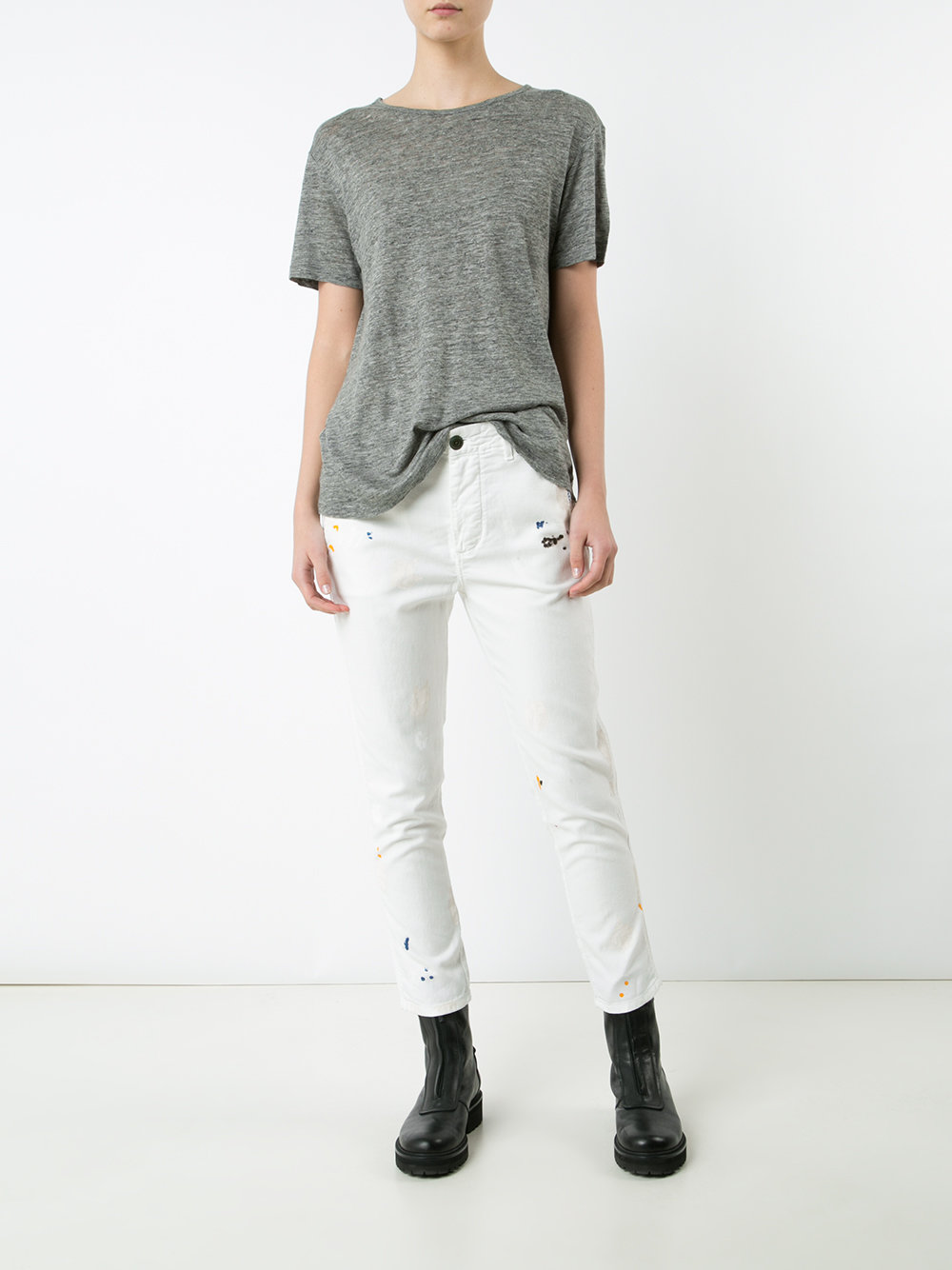 boyfriend skinny cropped jeans