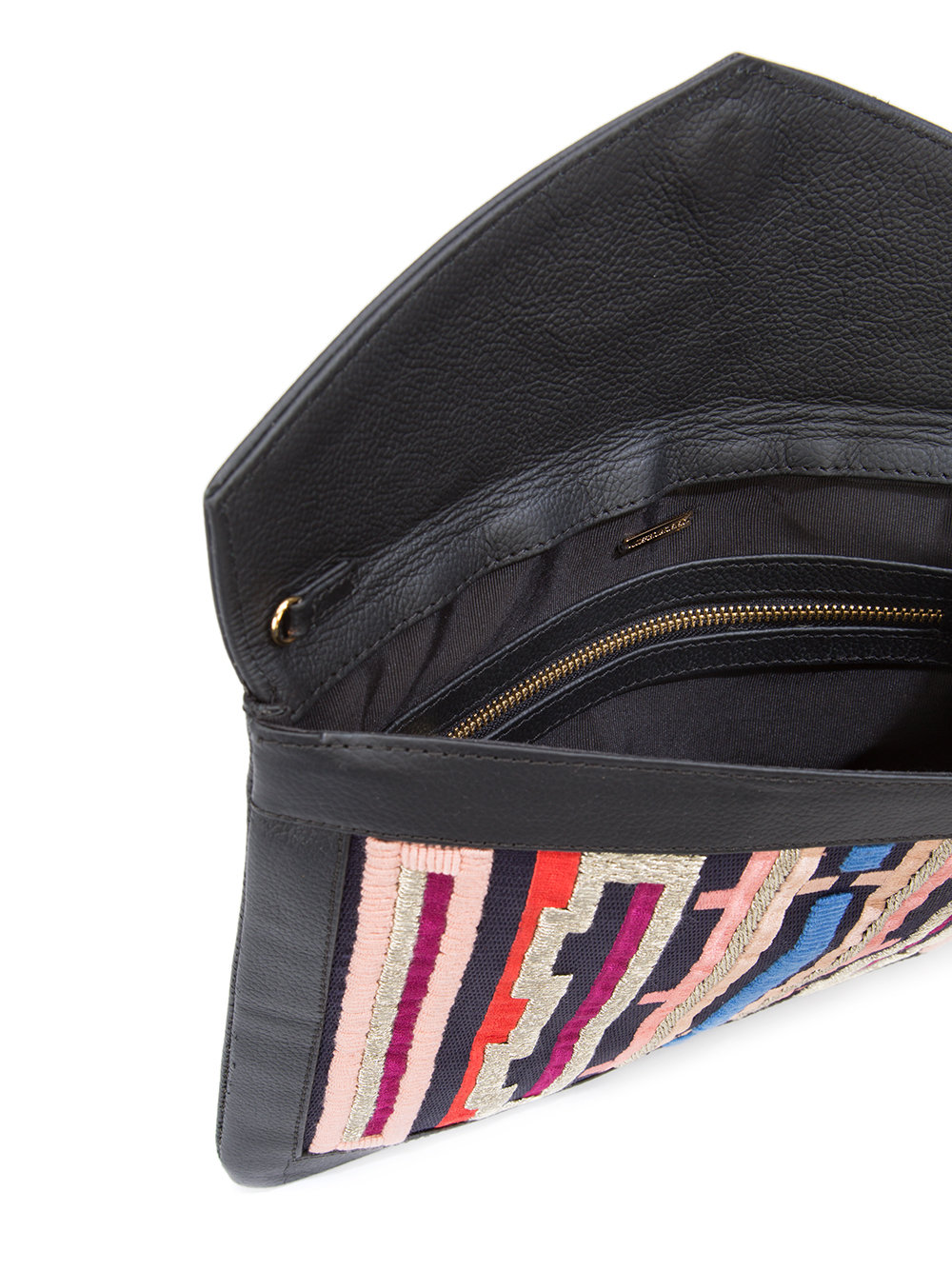 embroidered envelope clutch