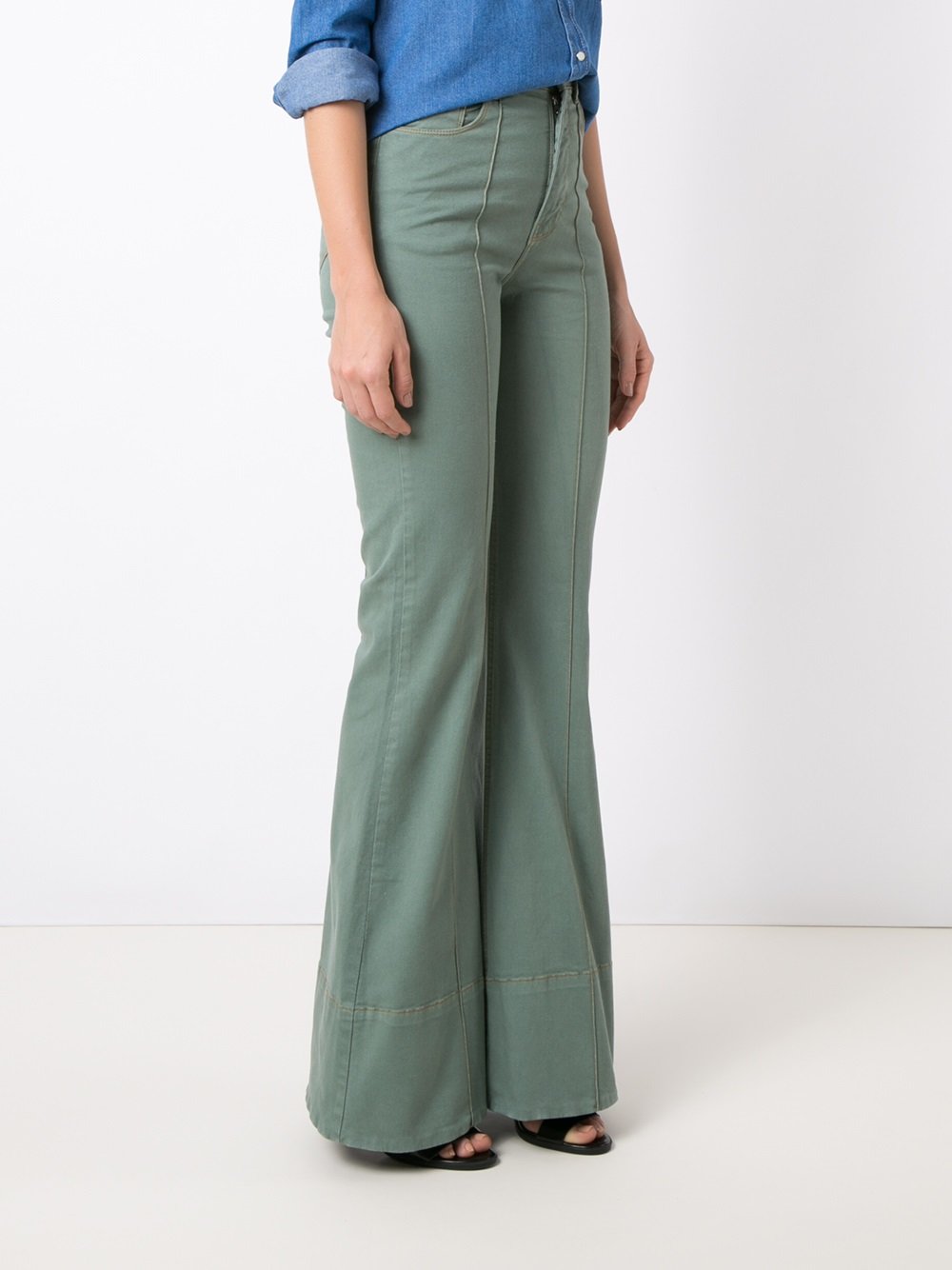 high waist flared jeans