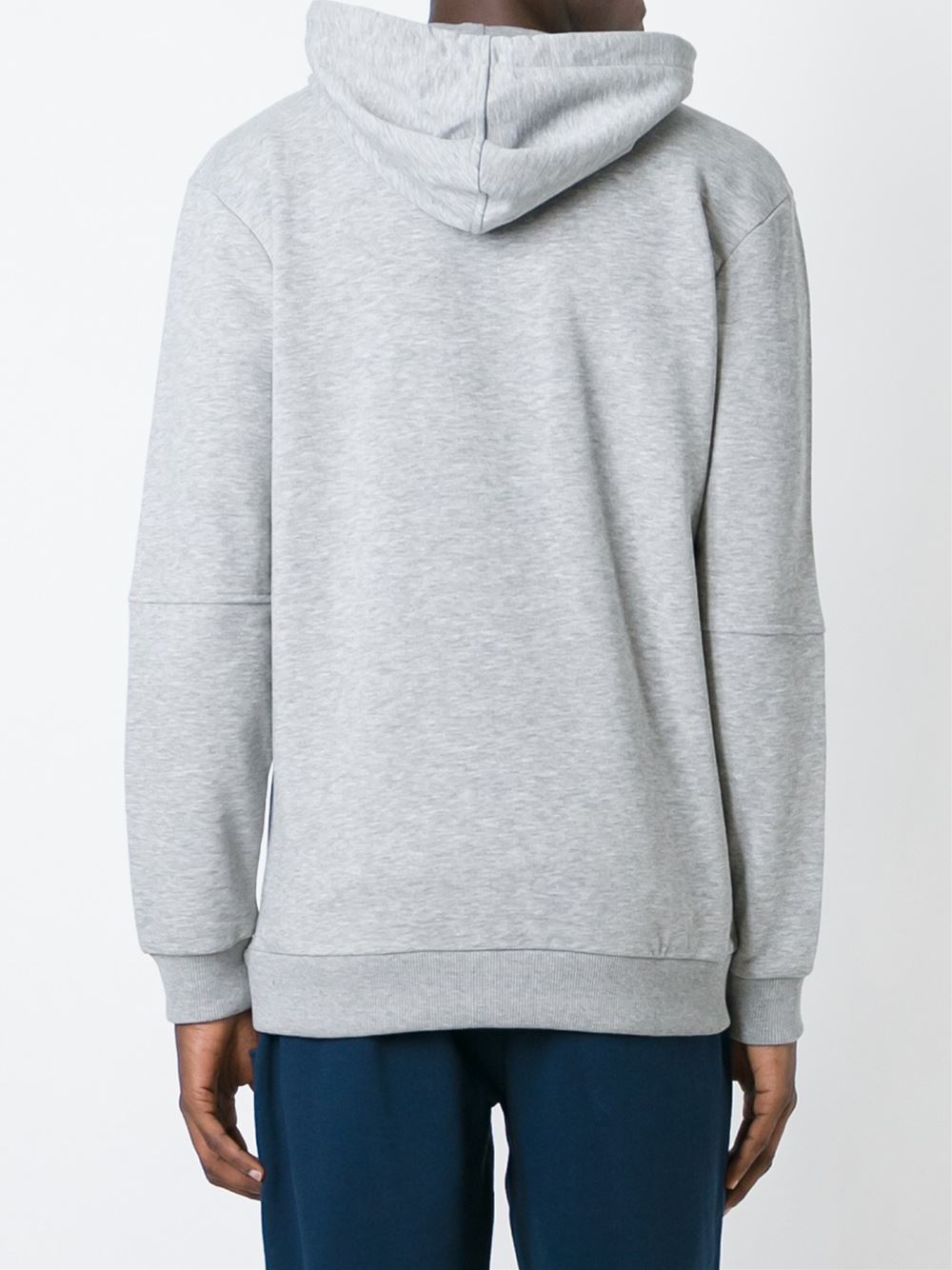 zipped-up hoodie