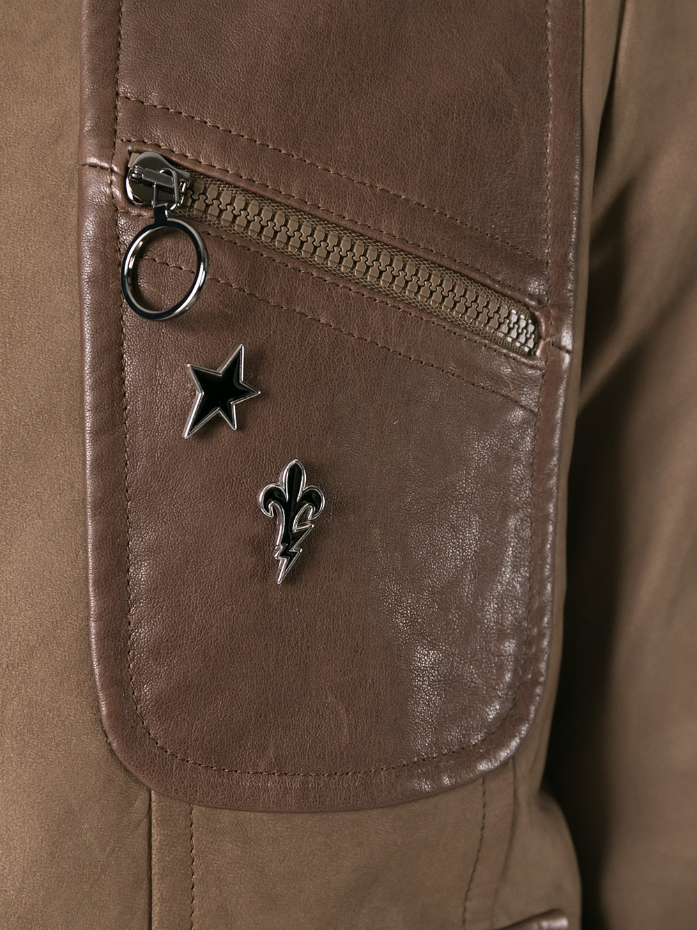 pins leather jacket