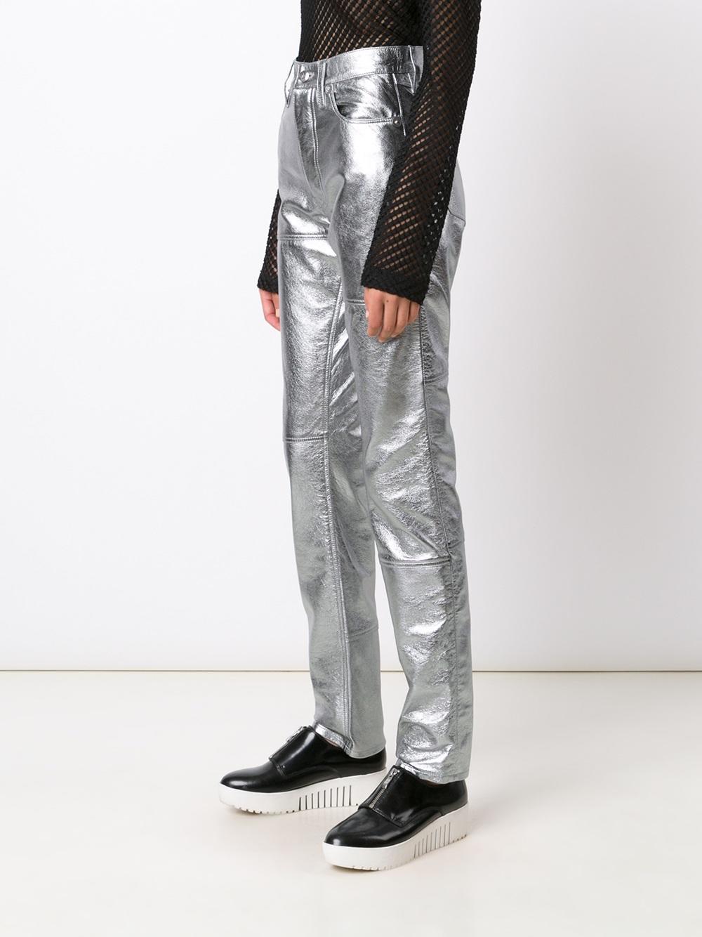 metallic trousers