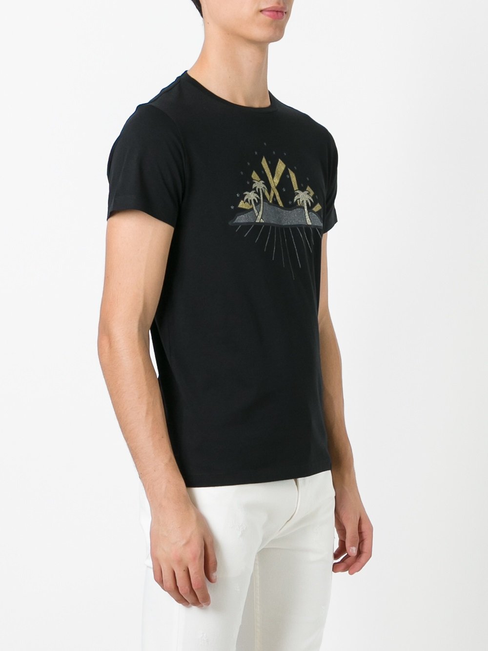 palm tree print T-shirt