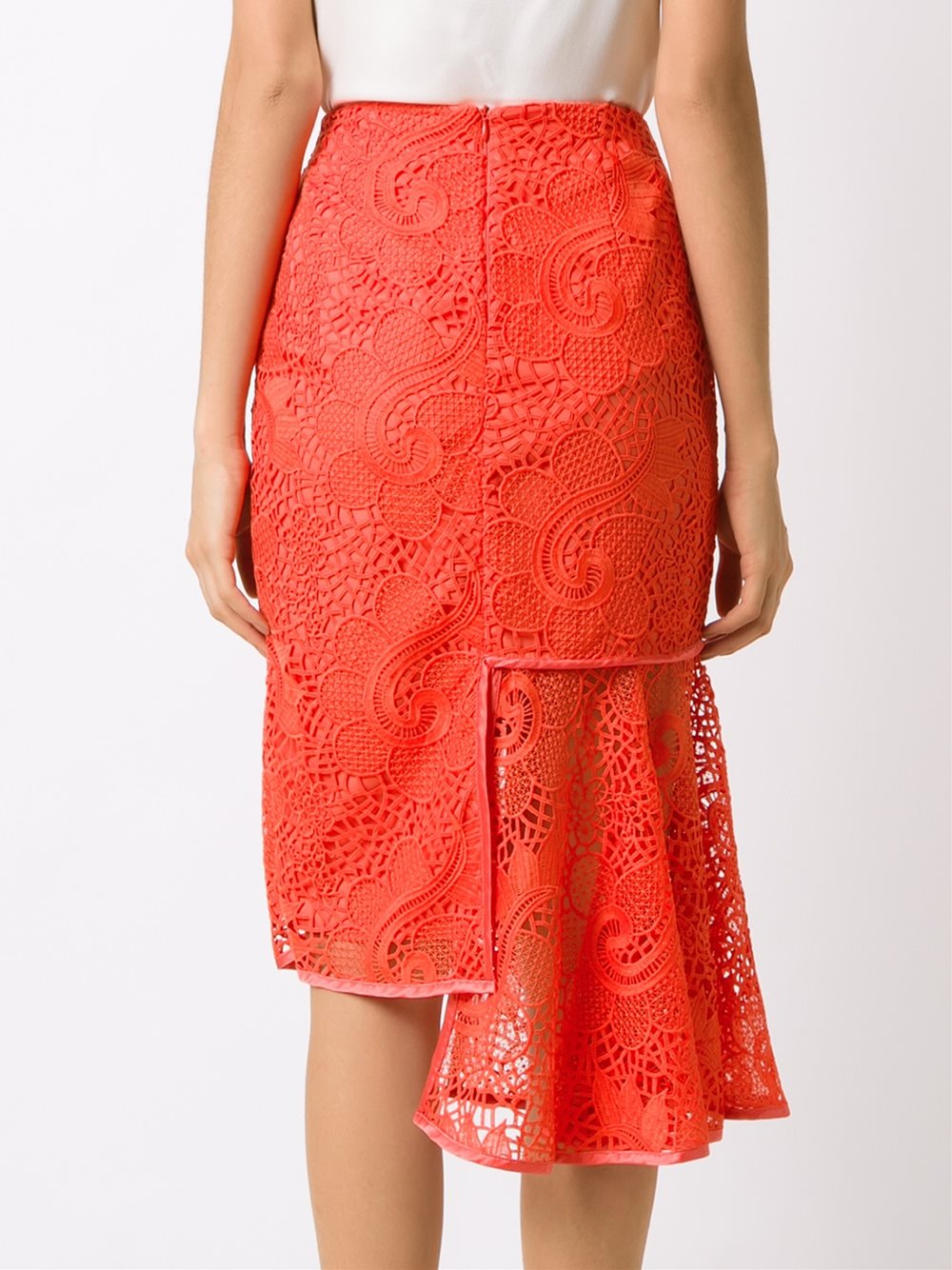 panelled lace skirt