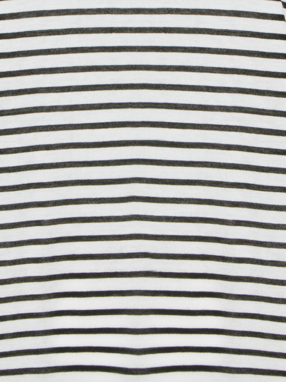 crew neck striped blouse