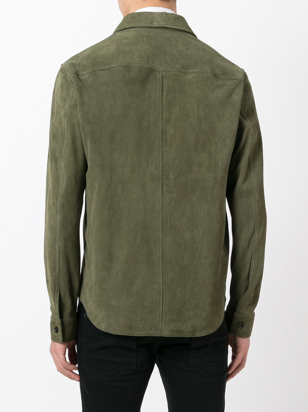 zipped suede jacket 