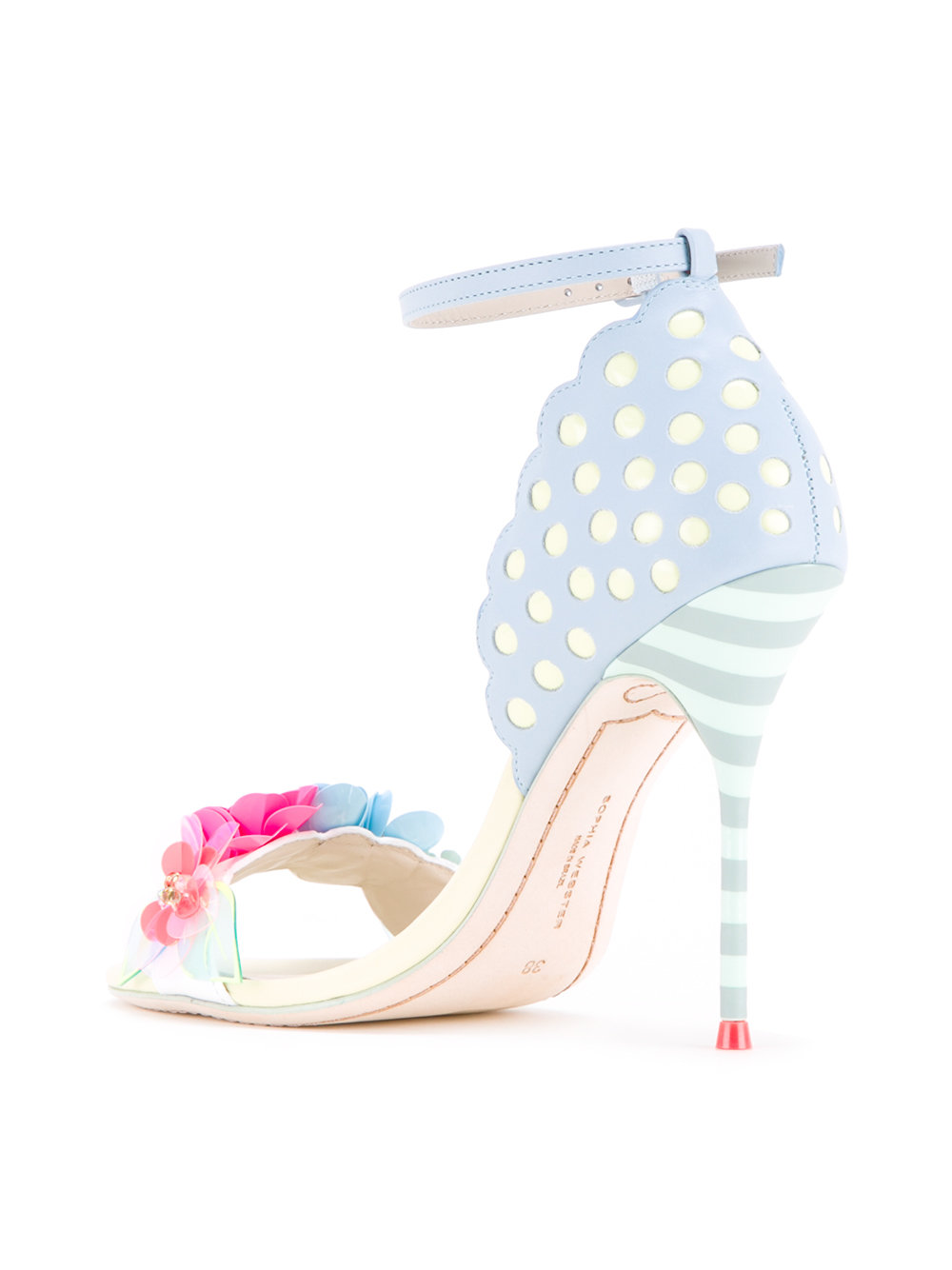 floral sequins sandals 