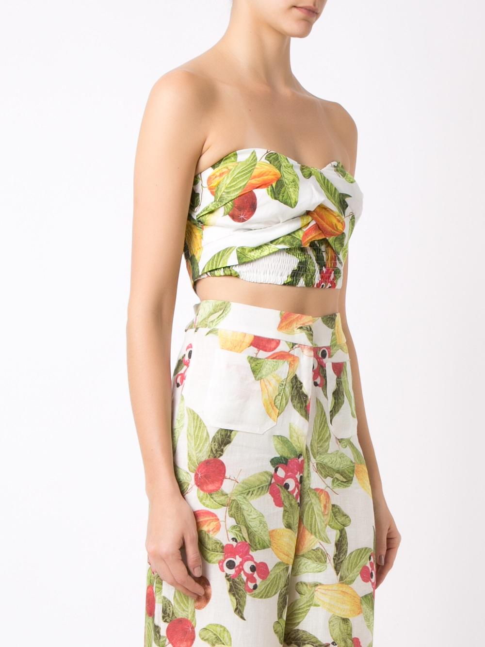 floral print cropped top
