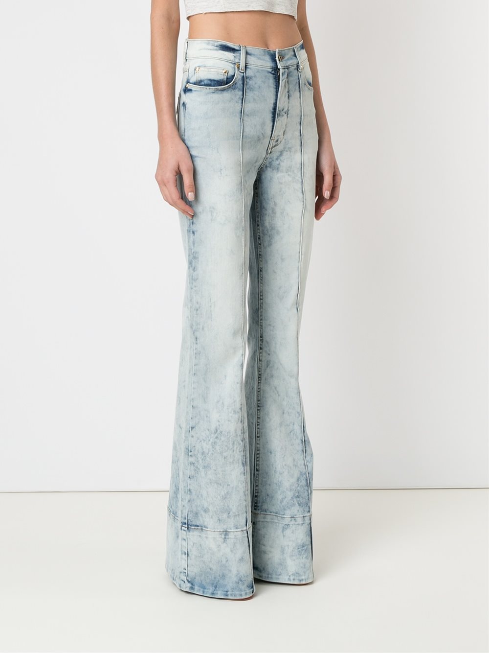high waist flared jeans