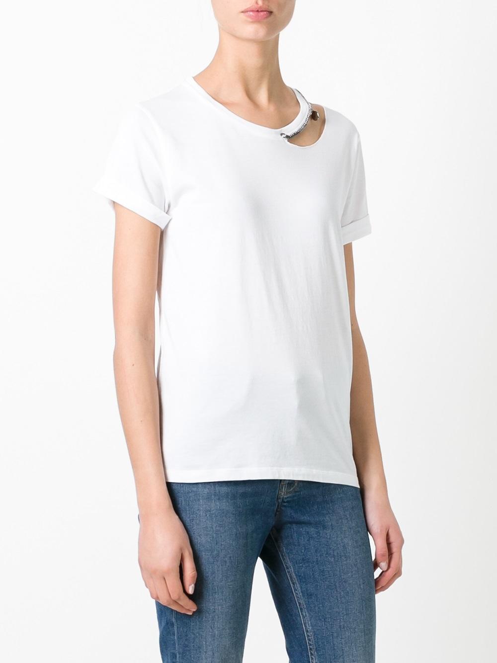 Falabella neckline chain T-shirt