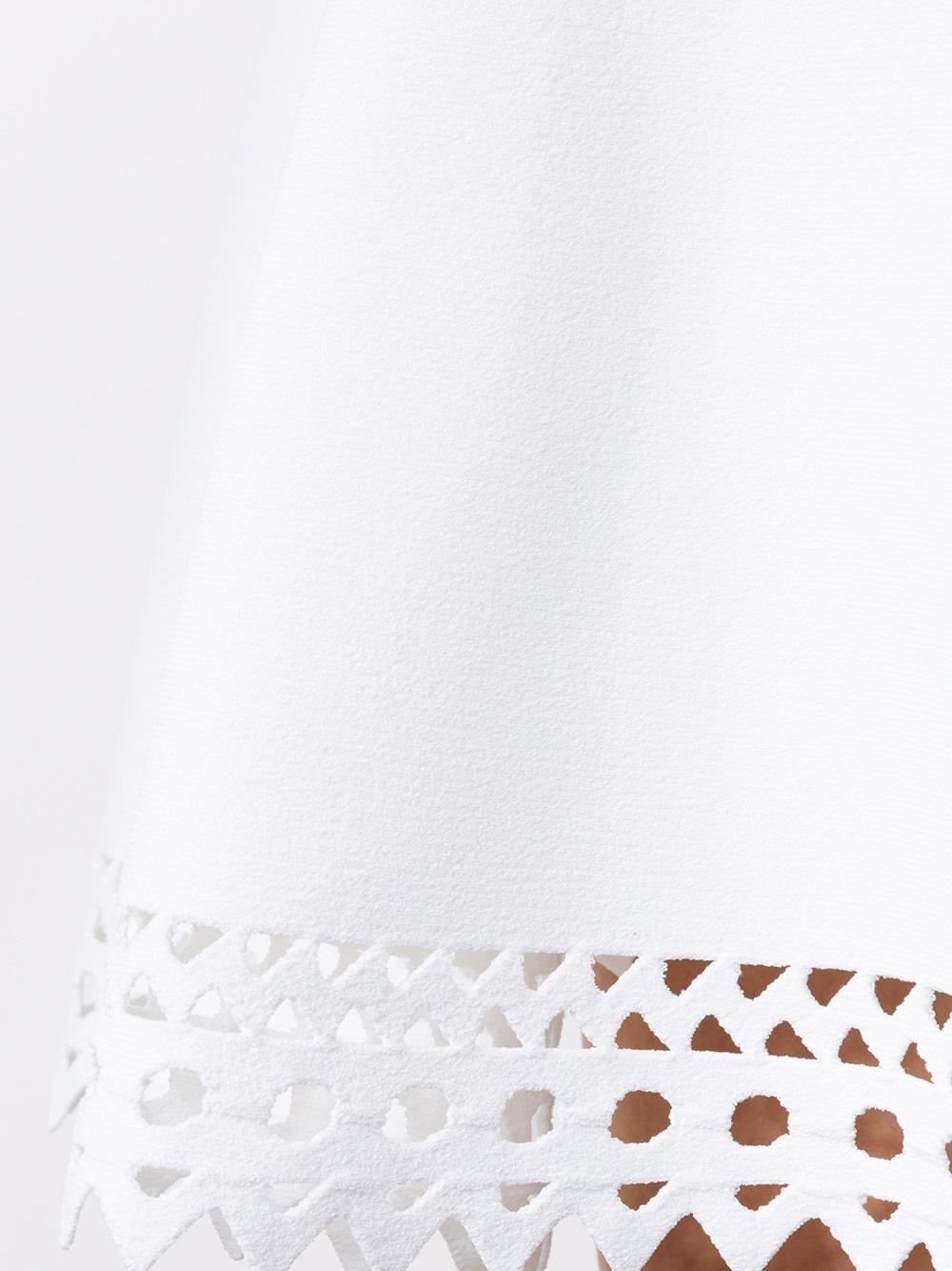 laser-cut cap sleeve dress