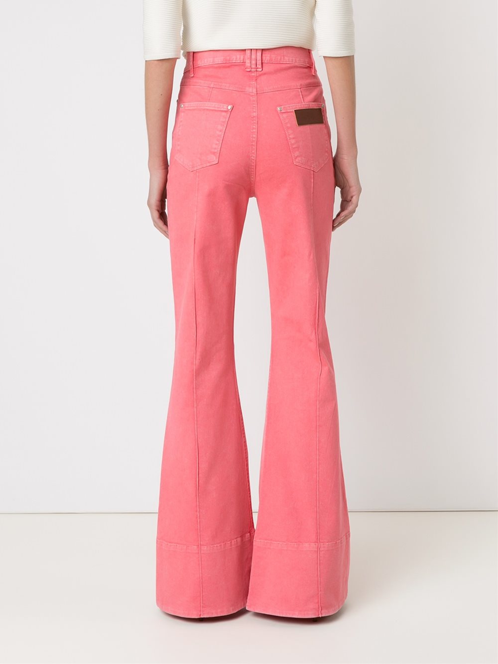 high waist flared trousers