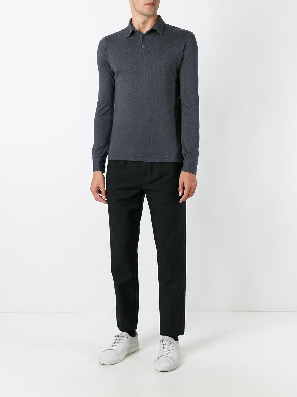 longsleeved polo shirt