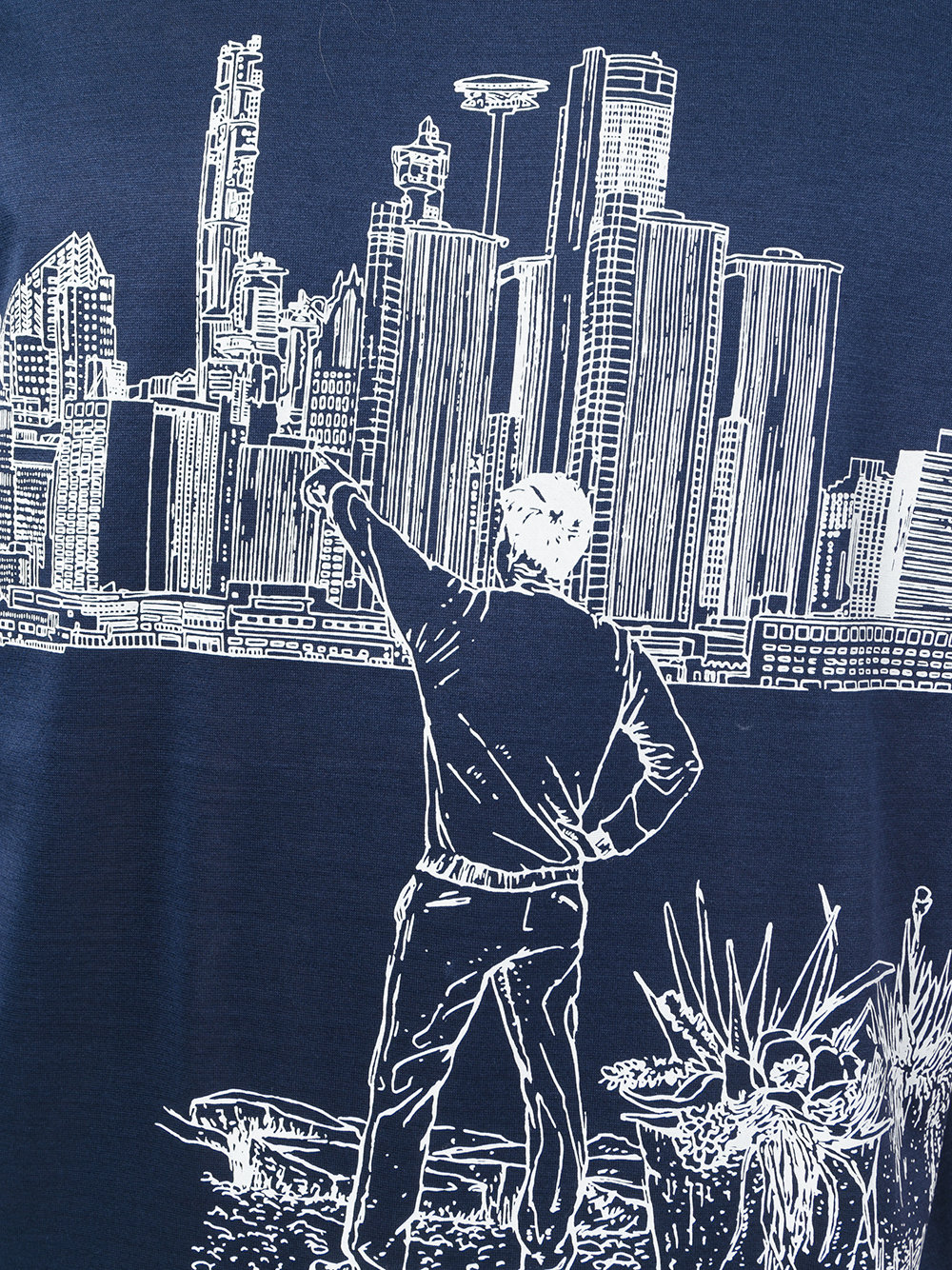 landscape print T-shirt 