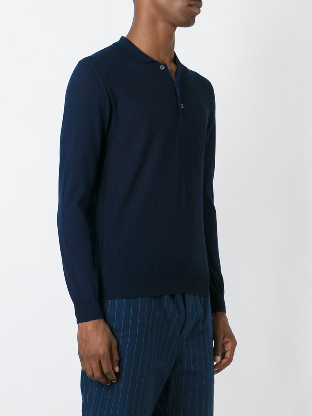 longsleeved polo shirt