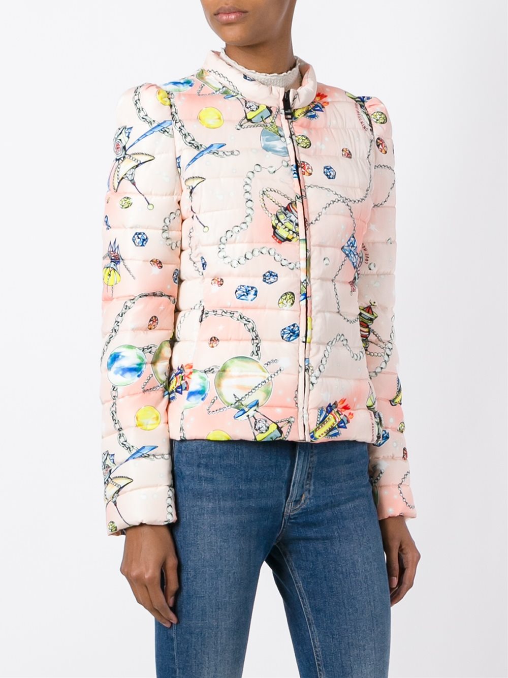 jewel print bomber jacket