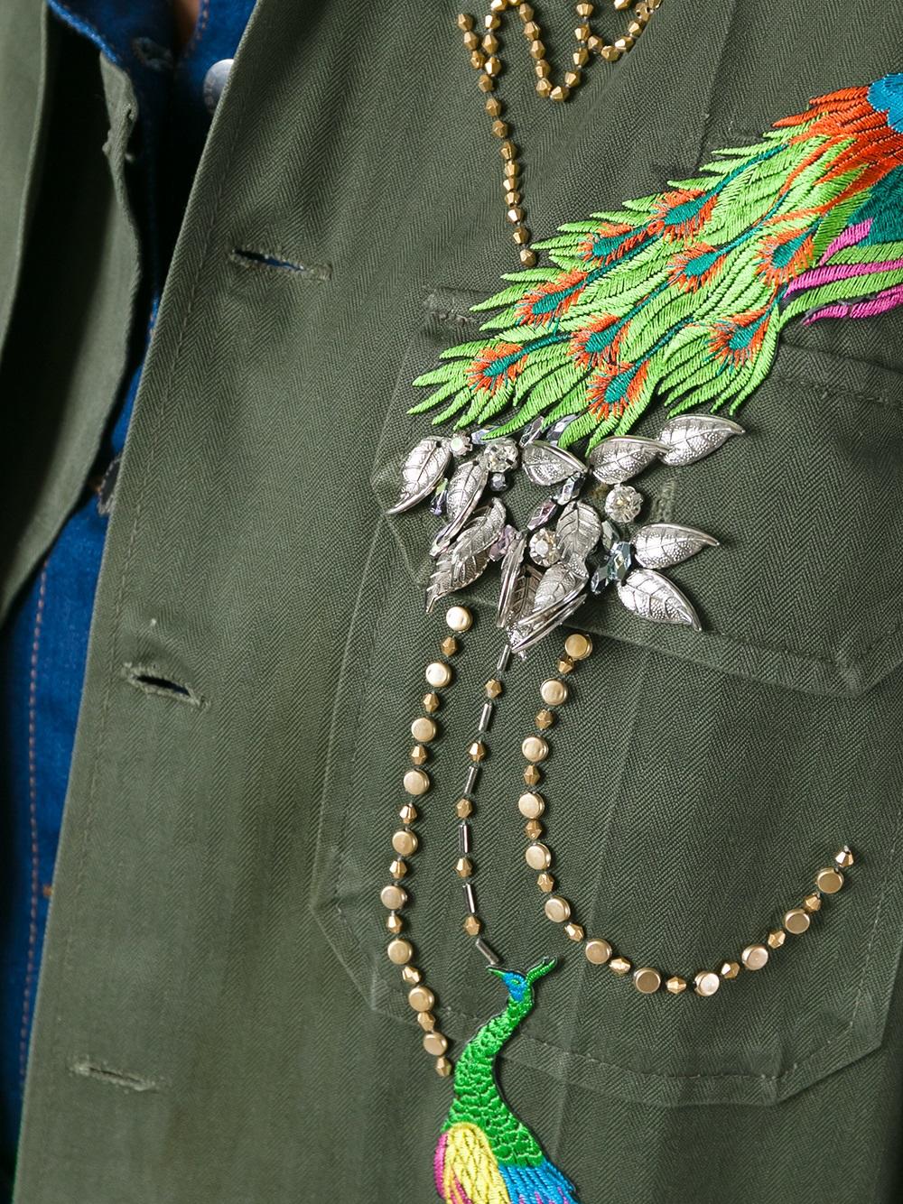 peacock embroidered jacket