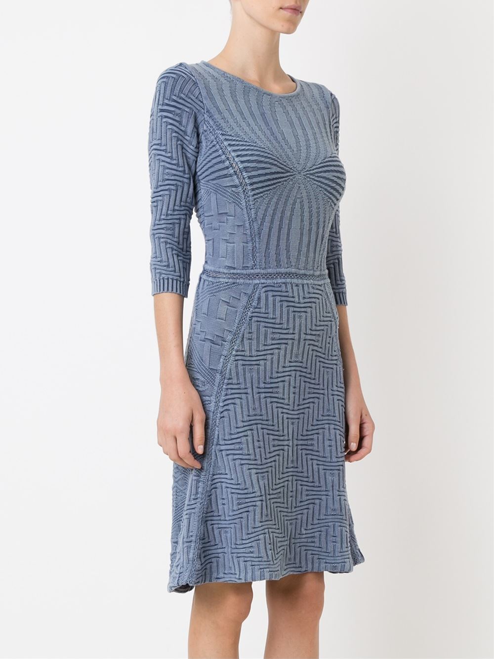 ribbed tricot dress