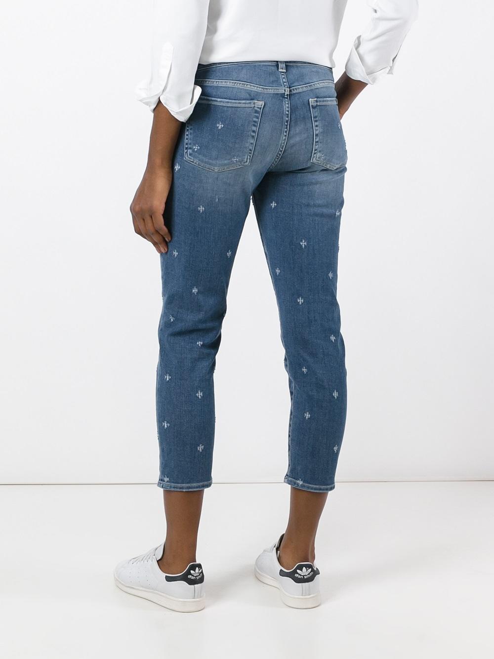 straight cropped jeans