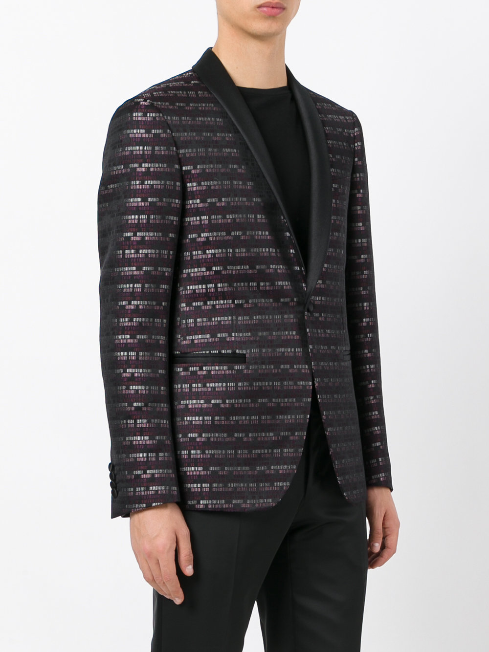 striped jacquard blazer